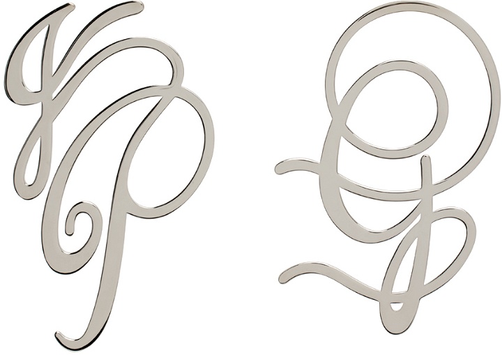 Photo: Jean Paul Gaultier Silver 'The Calligraphy' Earrings