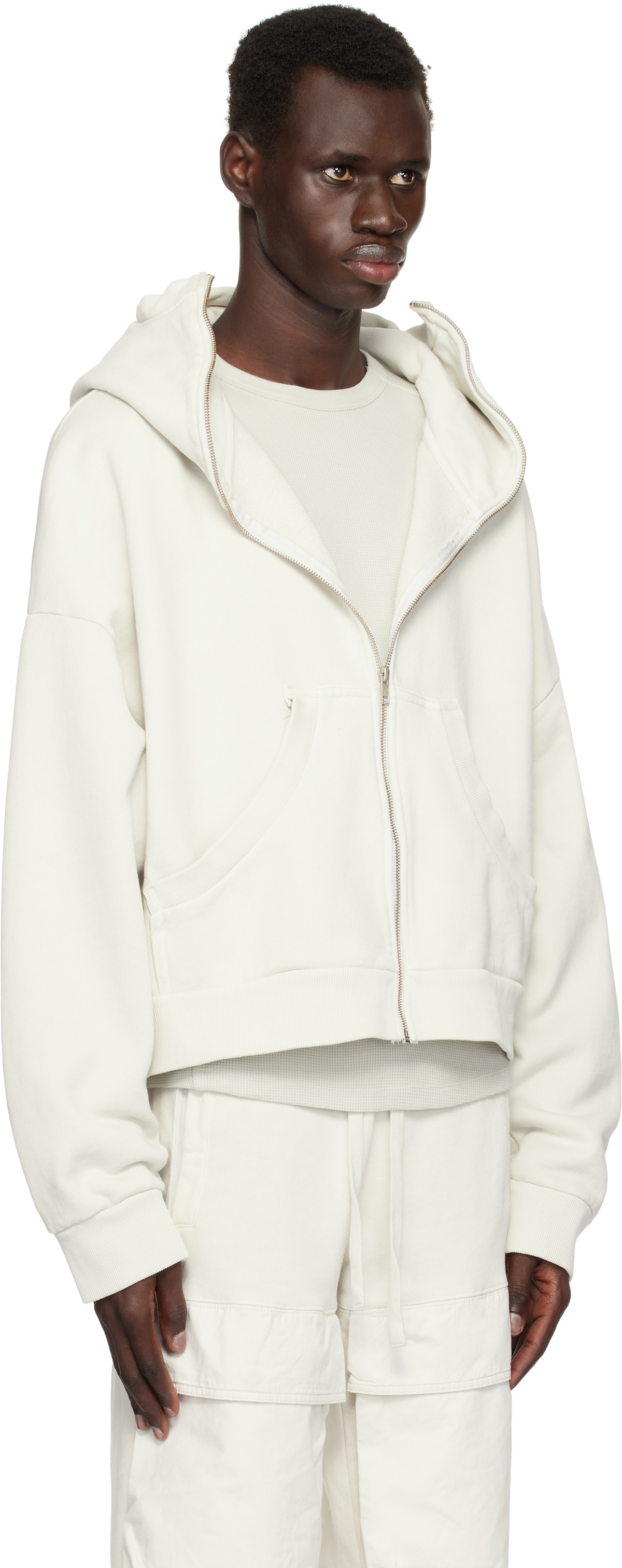 Entire Studios Off-White Full Zip Hoodie Entire Studios