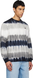 BAPE Black & White Drip Stripe LS T-shirt