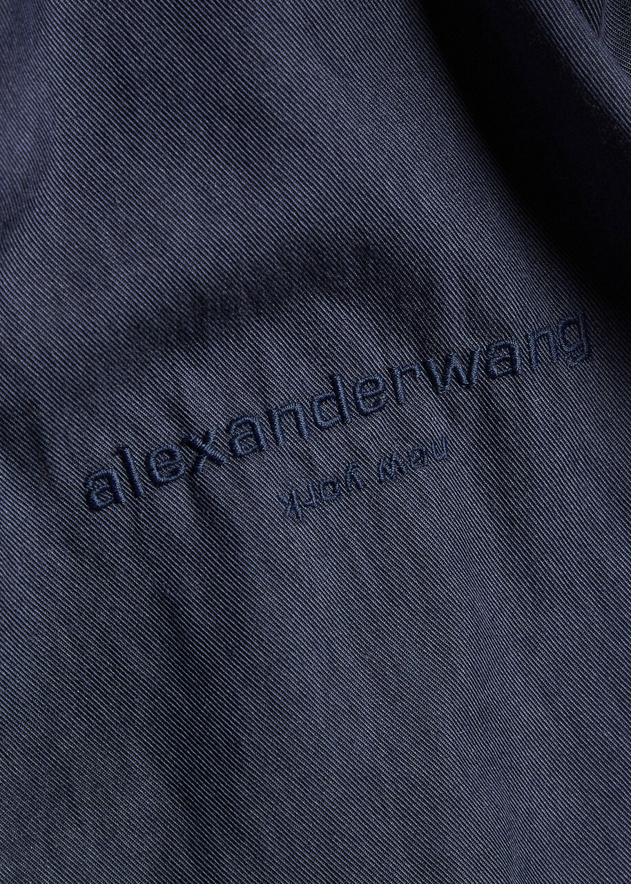 Alexander Wang Cotton-blend Cropped Jacket Navy