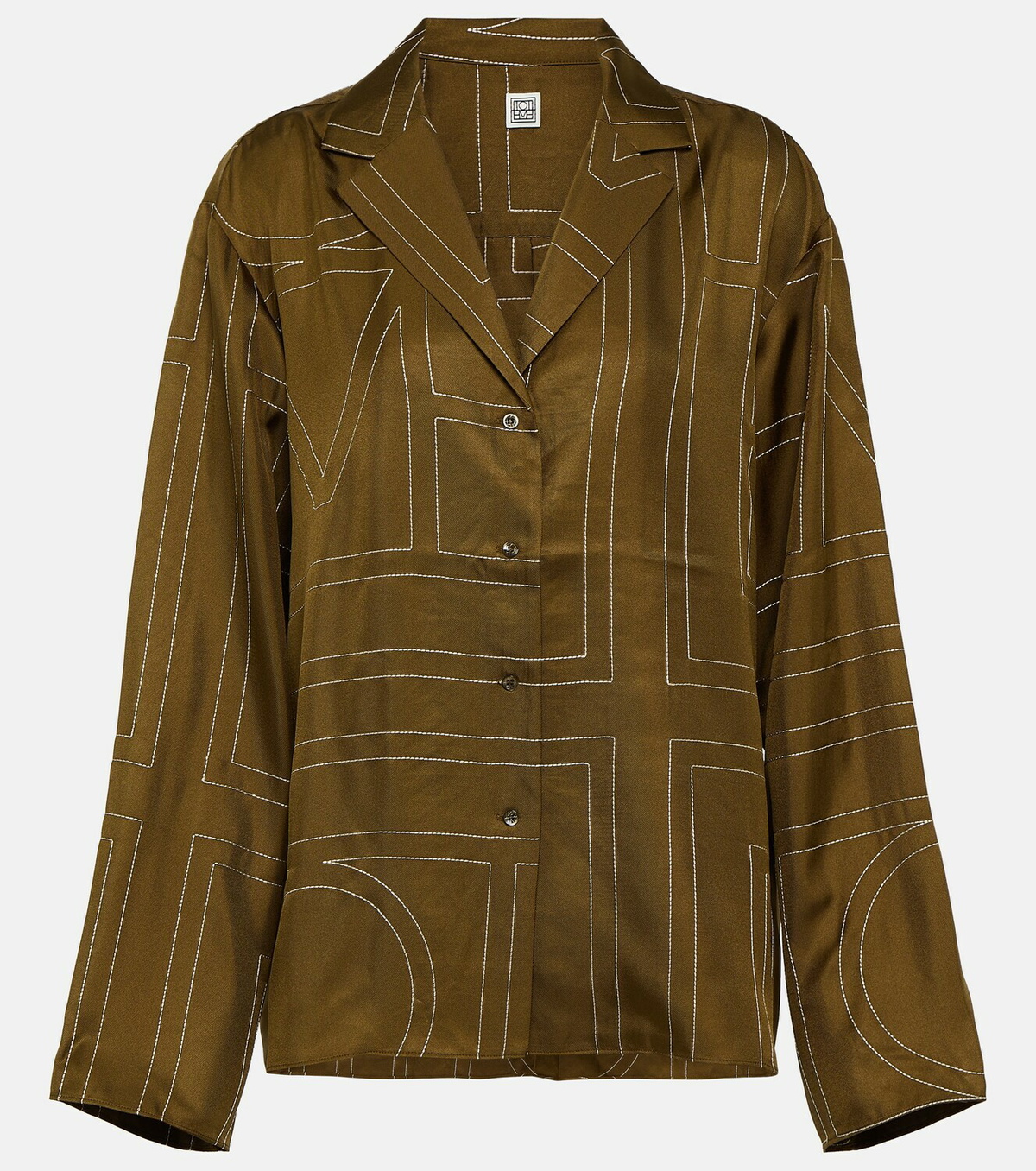 Toteme Monogram silk twill shirt