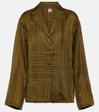 Toteme Monogram silk twill shirt