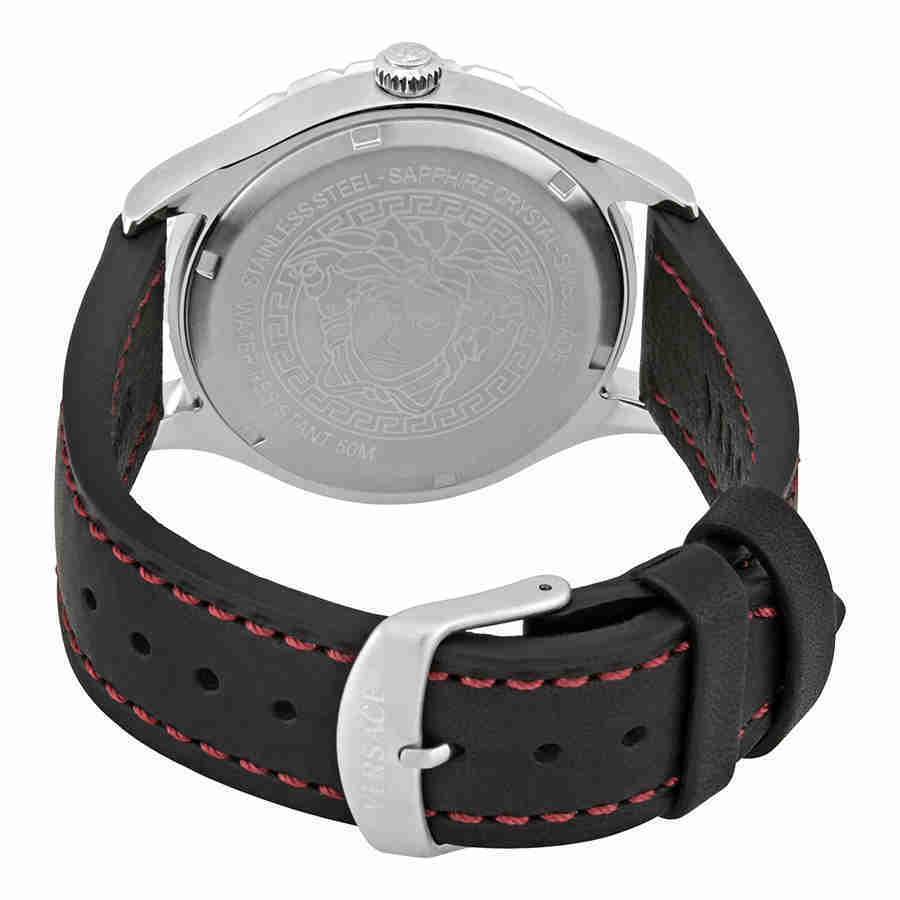 Versace Hellenyium GMT Silver Dial Mens Watch V11070017 Versace