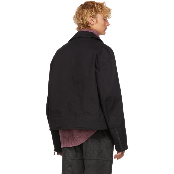 ジャケット・アウター Mackintosh0003 Mackintosh 0003 Black Oversized Flight Jacket Mackintosh