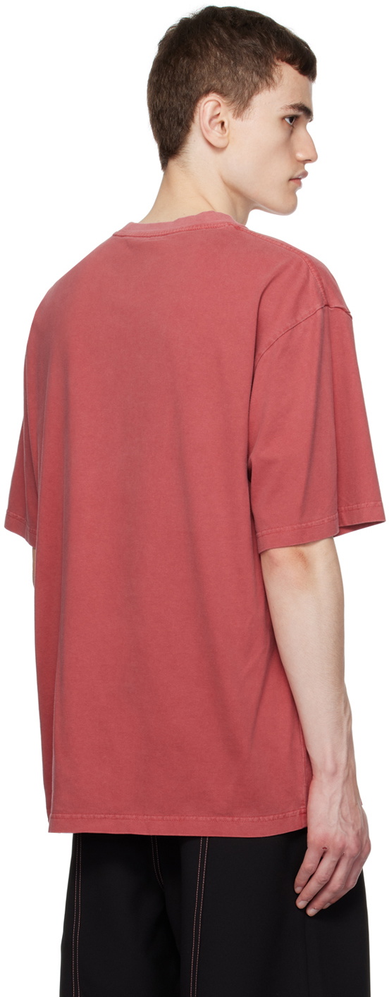 【関税込み】Feng Chen Wang レッド Double Neck Tシャツ Feng Chen Wang Red Double Neck T-Shirt Feng Chen Wang