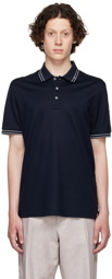 Salvatore Ferragamo Navy Cotton Polo