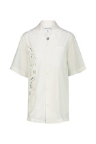 Marine Serre Bowling Shirt In Regenerated Household Linen