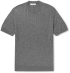 Mr P. - Knitted Cashmere and Silk-Blend T-Shirt - Gray