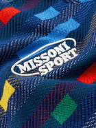 Missoni - Logo-Embroidered Jacquard-Knit Cotton Cardigan - Blue