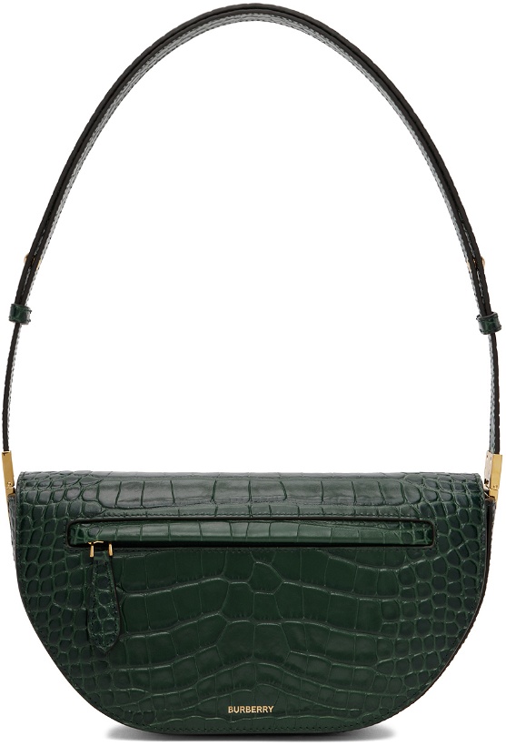 Photo: Burberry Green Croc Small Olympia Pouch