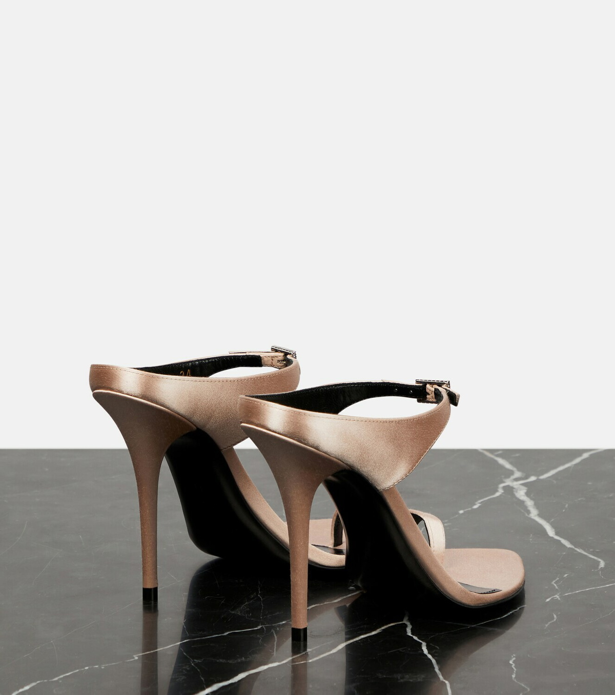 Saint Laurent Dive 110 embellished satin mules Saint Laurent