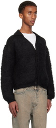 Eckhaus Latta Black Teddy Cardigan