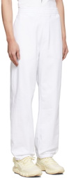 Neil Barrett White Thunderbolt Lounge Pants