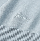 Brioni - Knitted Cotton Polo Shirt - Blue