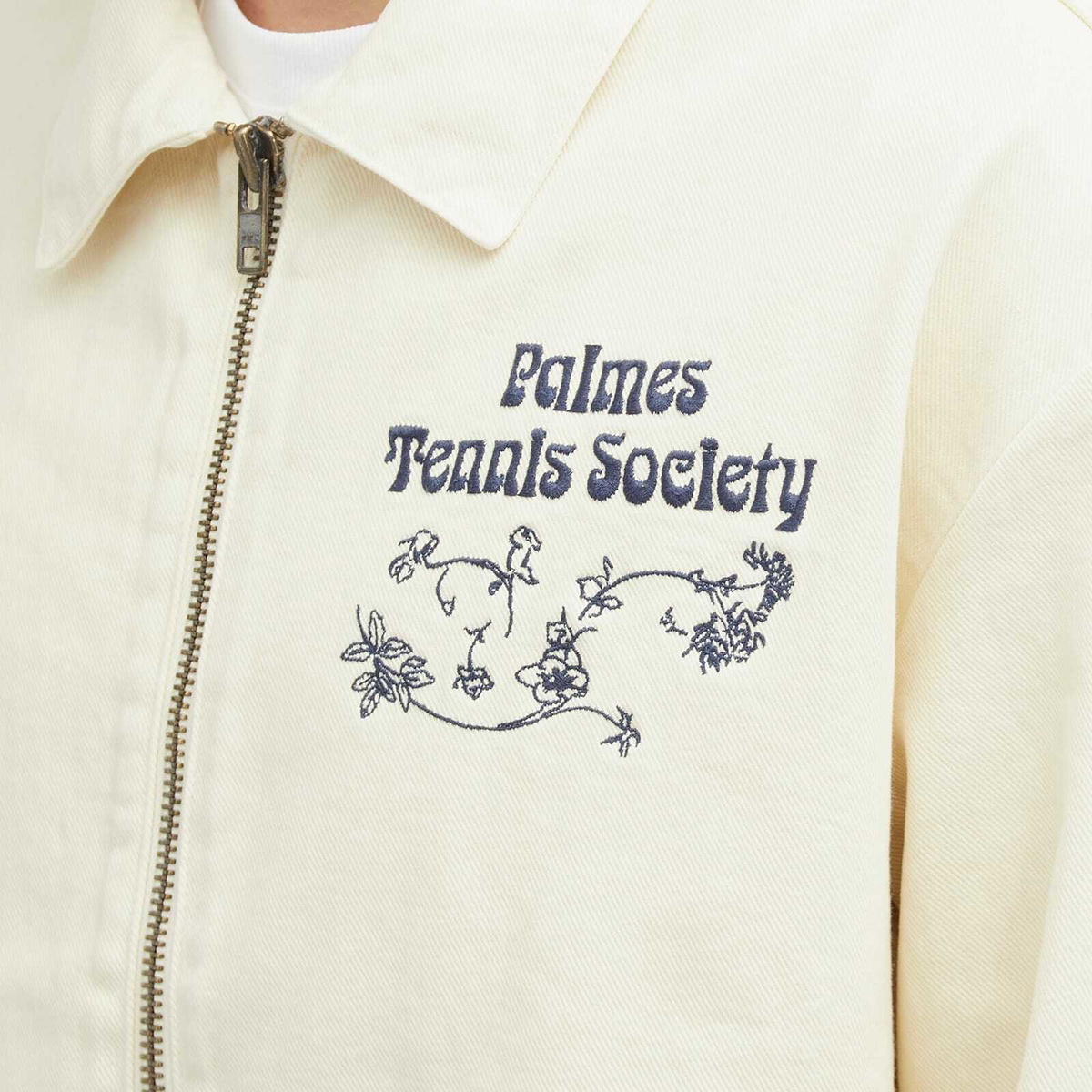 Palmes Men's Fifth Twill Shirt Jacket in Off-White