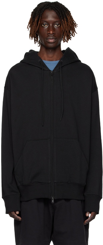 Photo: Y-3 Black Relaxed-Fit Hoodie