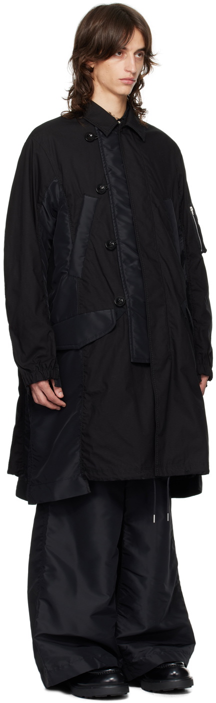 sacai Black Military Coat Sacai