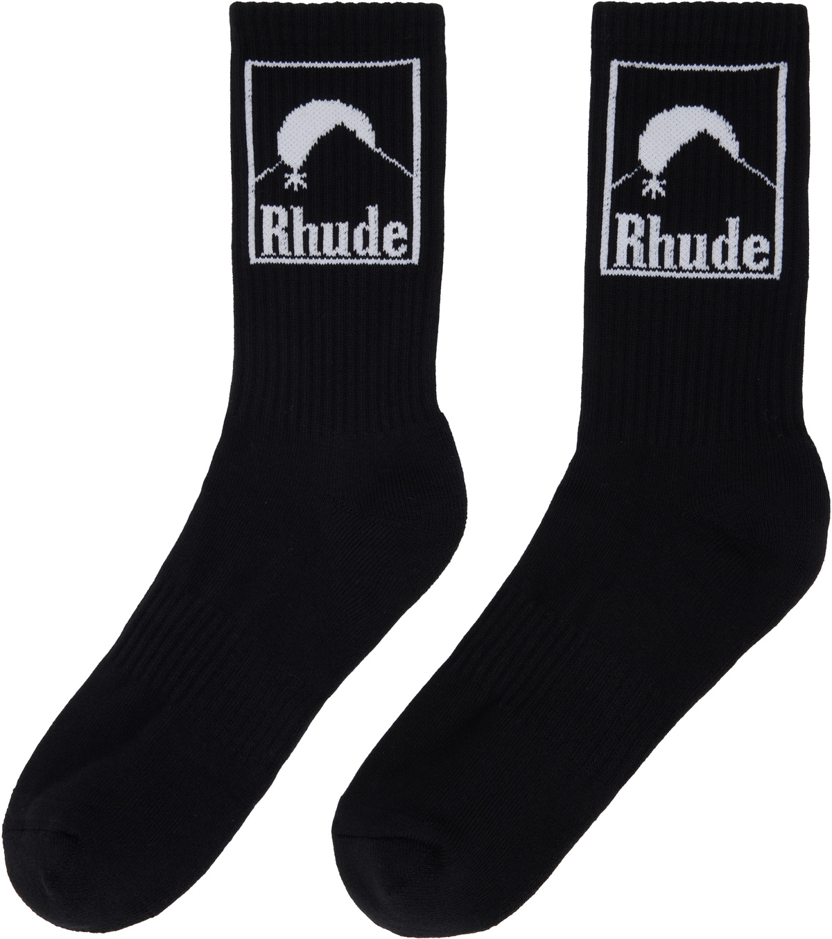 Rhude Black 'Rhude' Moonlight Badge Socks