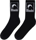 Rhude Black 'Rhude' Moonlight Badge Socks