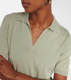Altuzarra Clay cropped cotton and silk polo shirt