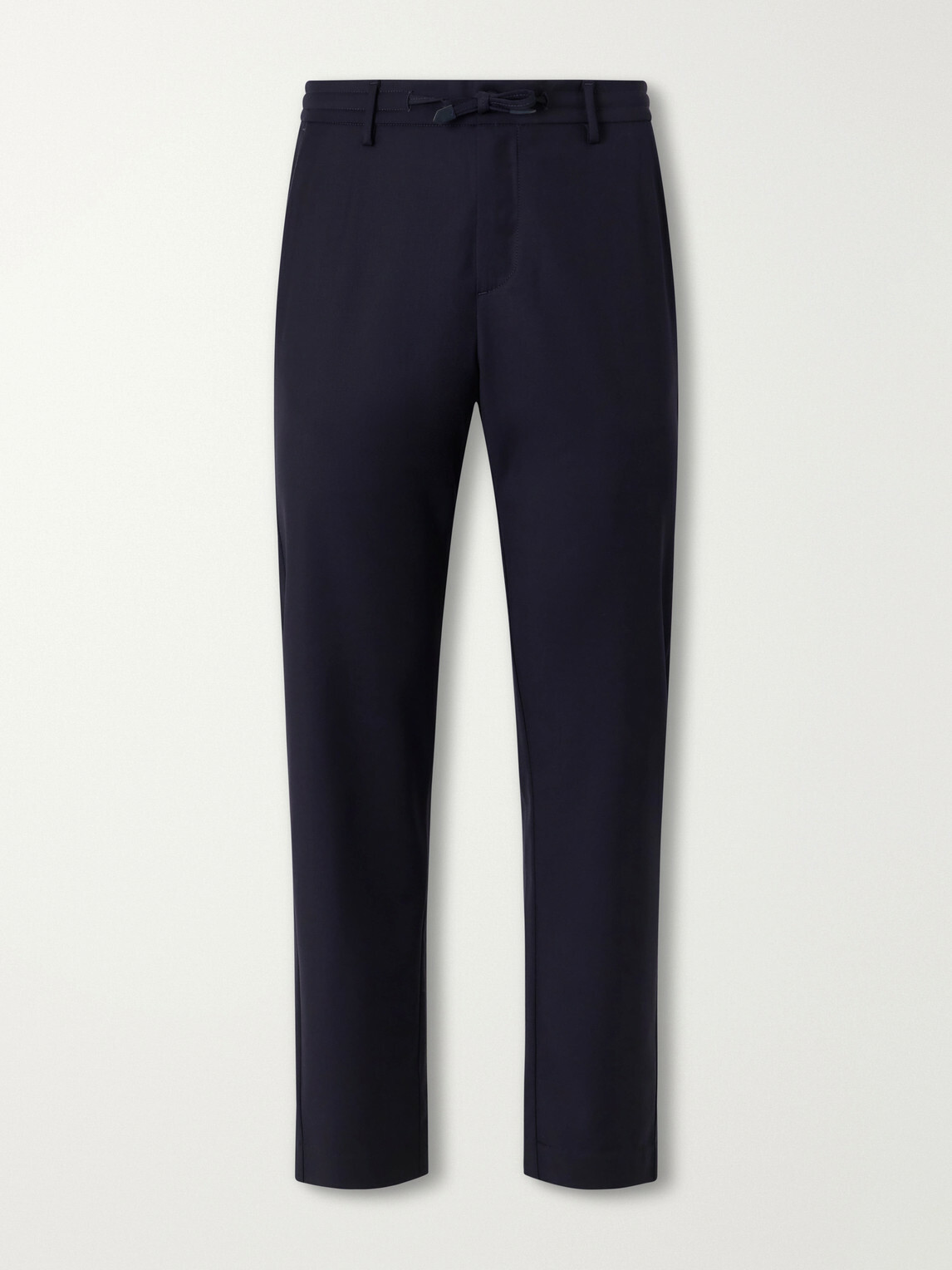Canali - Tapered Stretch-Wool Gabardine Trousers - Blue