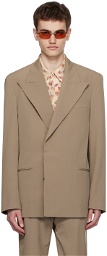 Acne Studios Taupe Double-Breasted Blazer