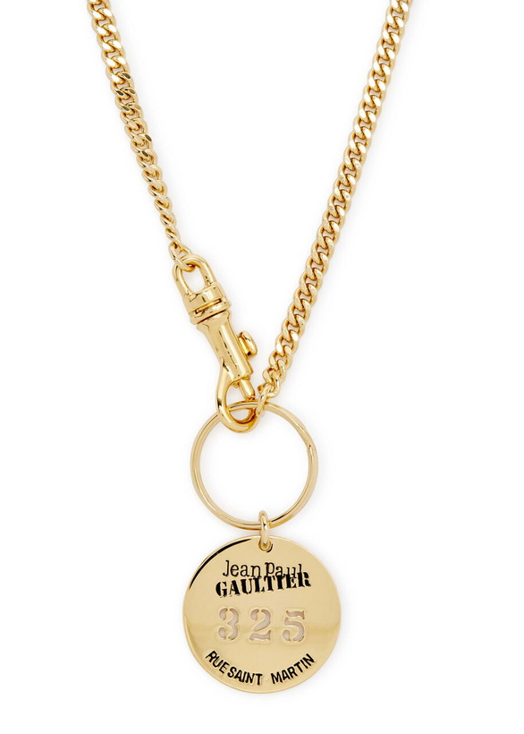 Photo: Jean Paul Gaultier 325 Logo Chain Necklace - Gold - One Size