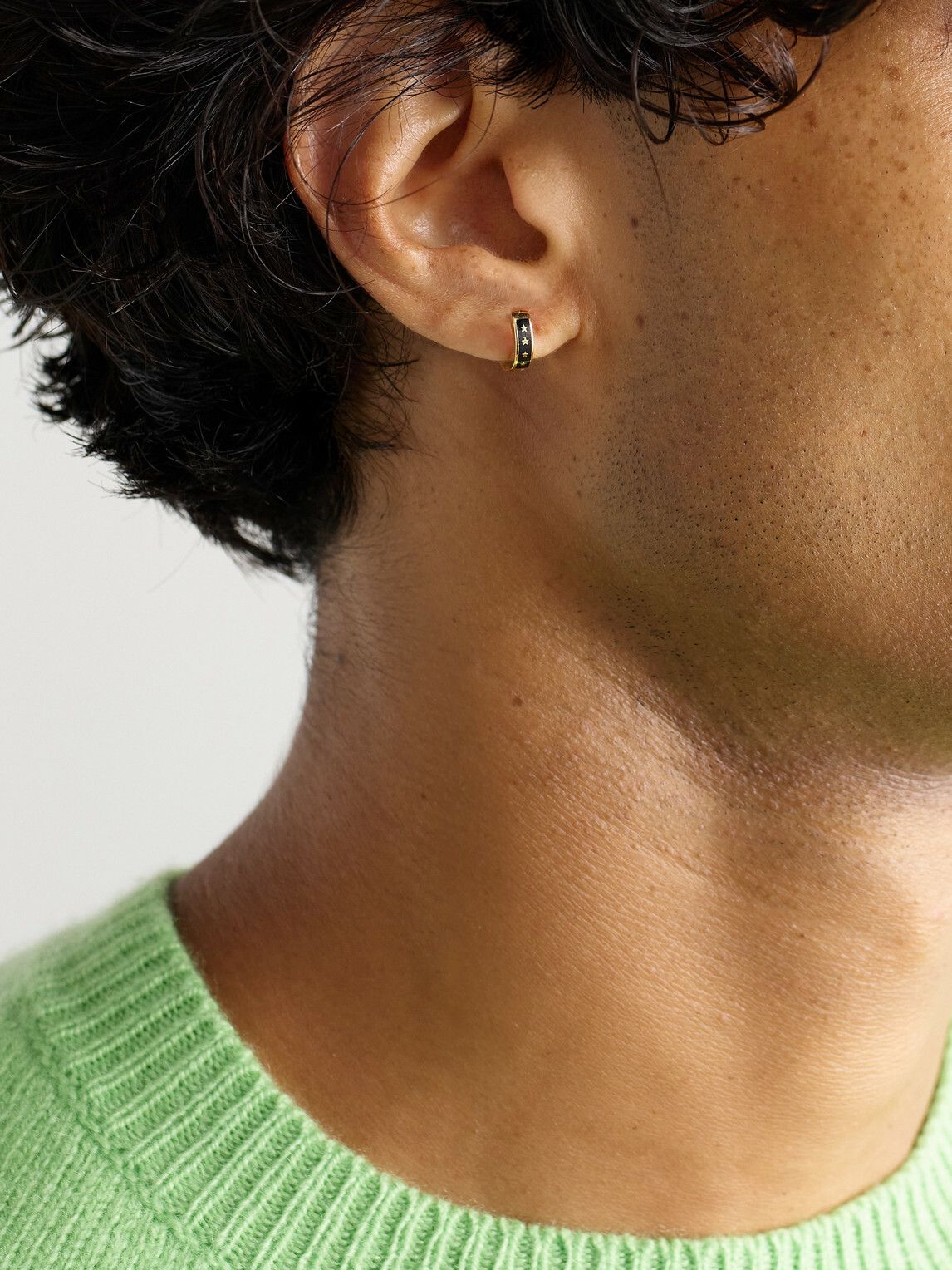 Foundrae - Resilience Tenet 18-Karat Gold Ceramic Earring