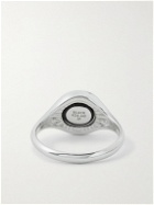Maria Black - Karlie Alien Rhodium-Plated and Resin Signet Ring - Silver