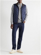 Peter Millar - Essex Fleece-Trimmed Quilted Padded Shell Gilet - Blue