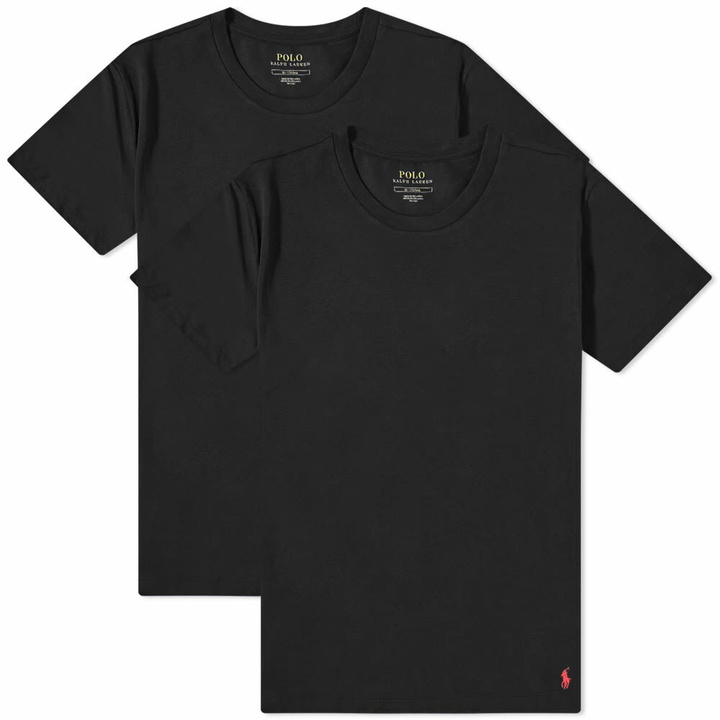 Photo: Polo Ralph Lauren Men's Crew Base Layer T-Shirt - 2 Pack in Polo Black