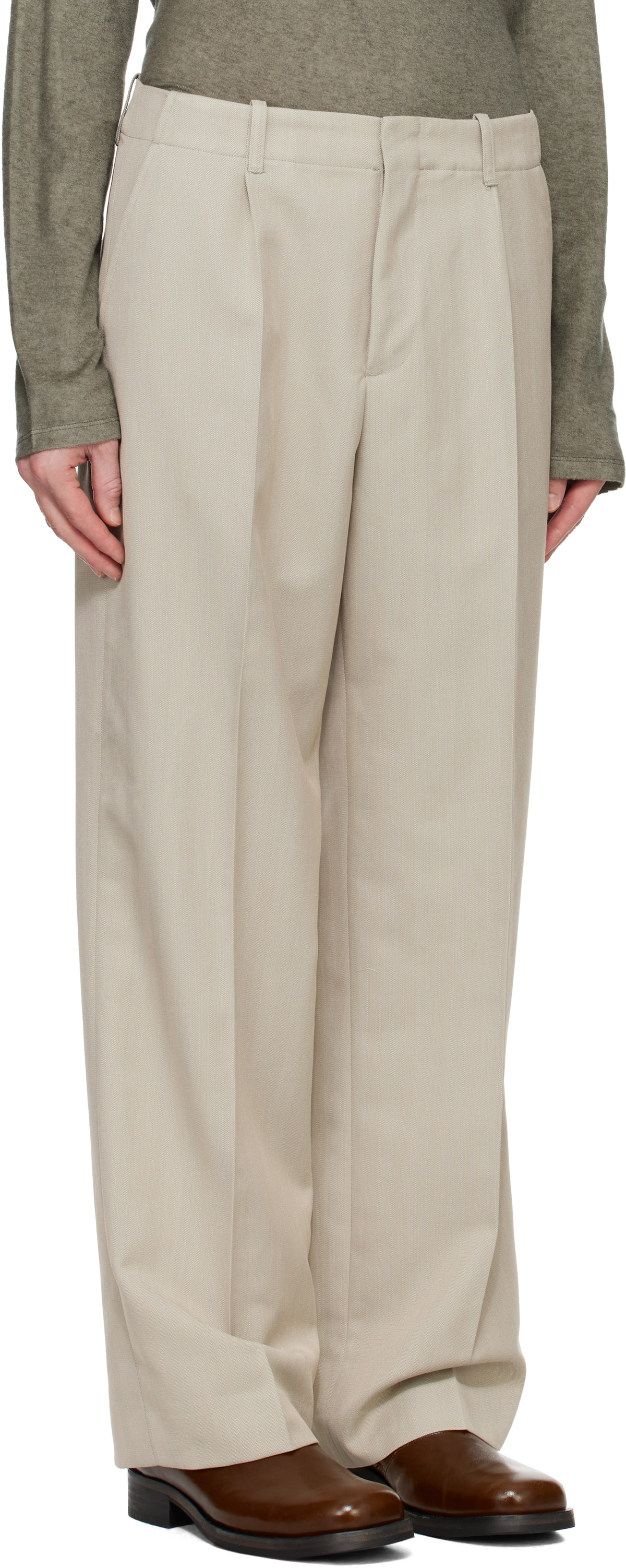 OUR LEGACY Beige Borrowed Chino Trousers Our Legacy