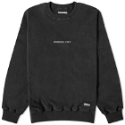 Neighborhood Men's Fleece Crew Sweater in Black