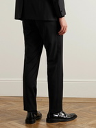 Mr P. - Slim-Fit Wool Tuxedo Trousers - Black