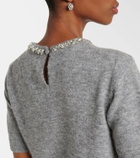 Velvet Layton embellished alpaca and wool-blend top