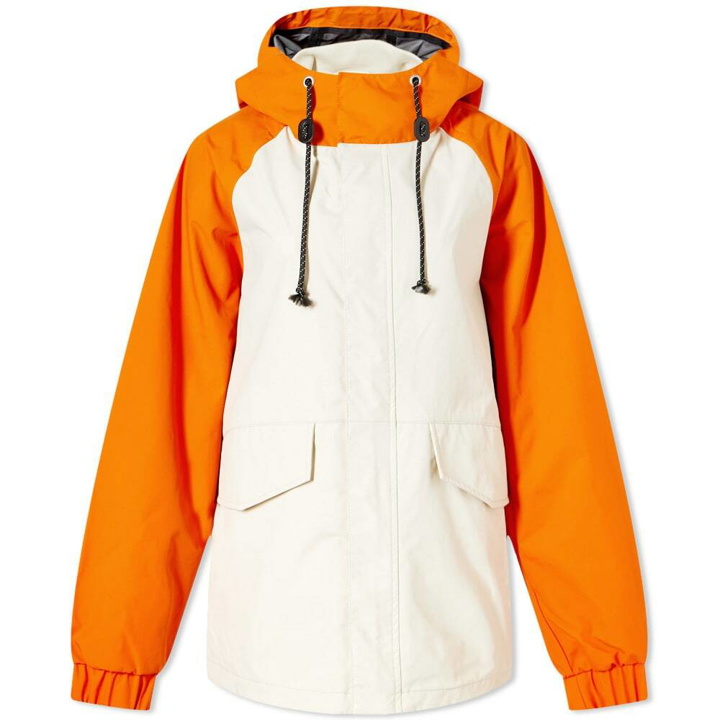 Photo: JW Anderson Women's Colourblock Parka Jacket Coat in Cement/Orange