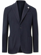 Lardini - Unstructured Textured Cotton-Blend Blazer - Blue