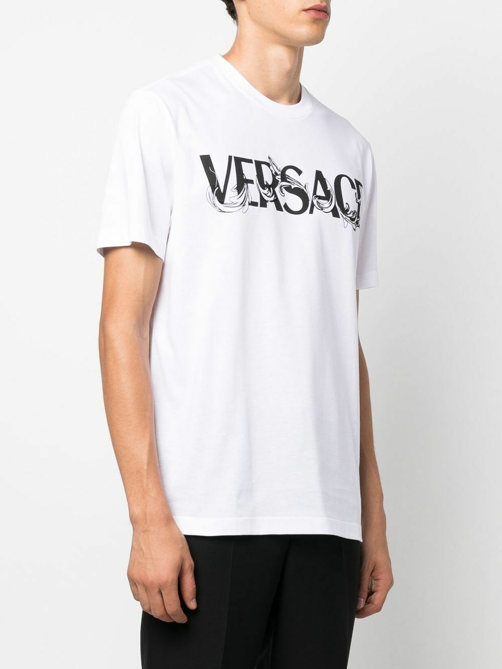 VERSACE - Logo Cotton T-shirt Versace