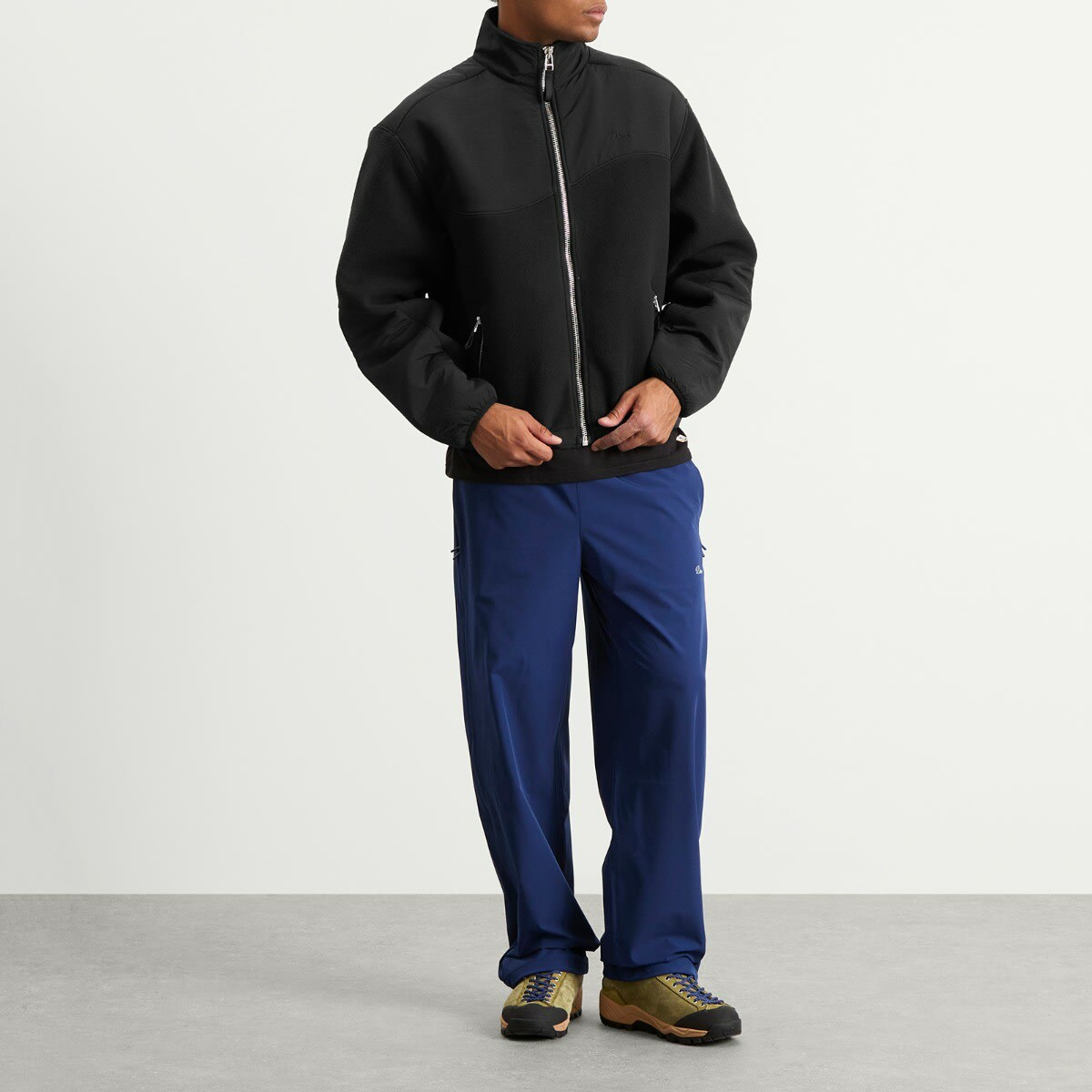 Dime Men's Heavyweight Fleece Jacket in Black