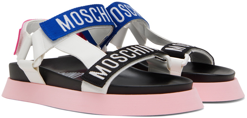 Moschino Multicolor Logo Tape Sandals Moschino