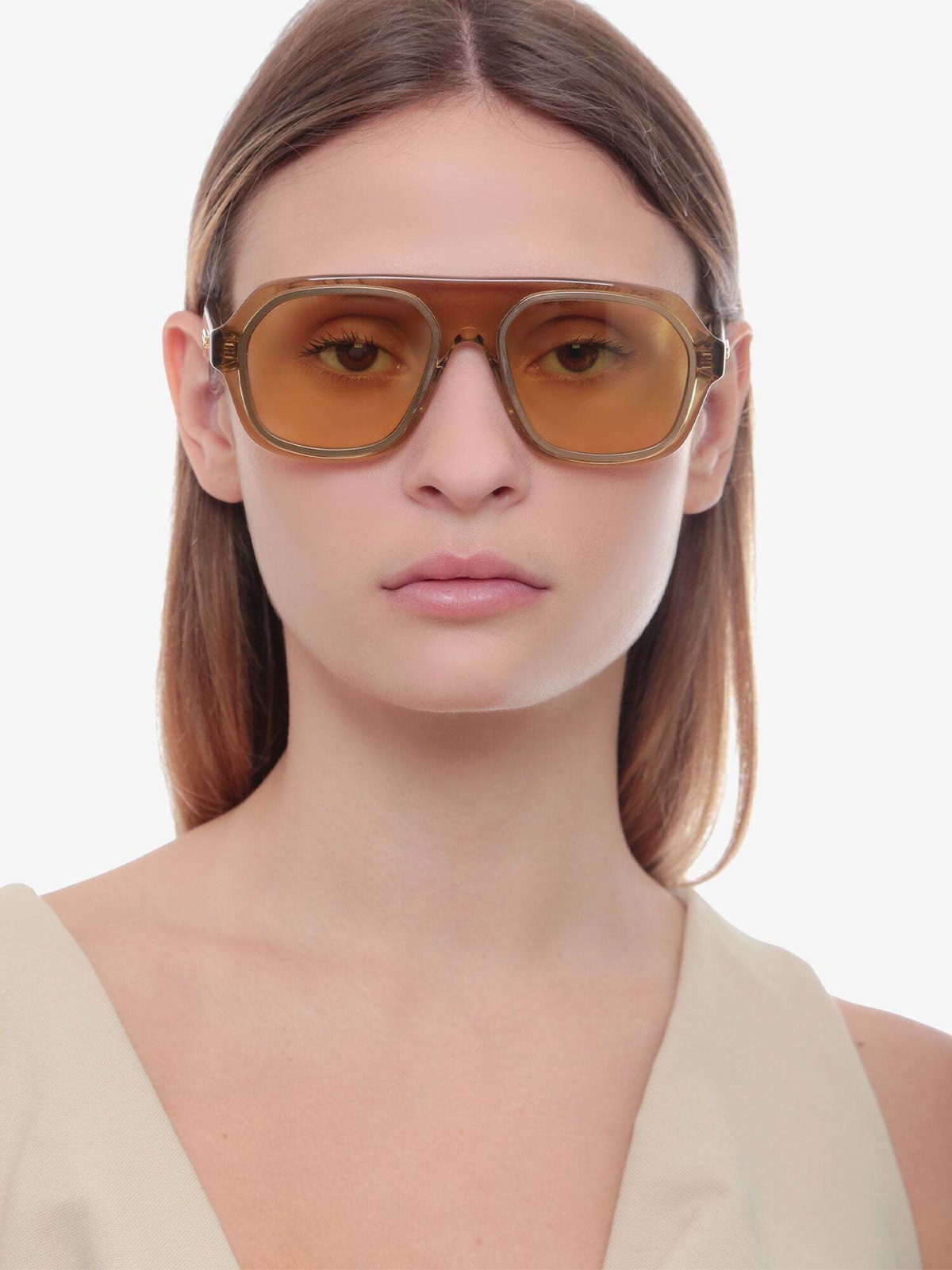 Gucci Yellow Shield Ladies Sunglasses GG1631S 009 99 889652471402 -  Sunglasses - Jomashop