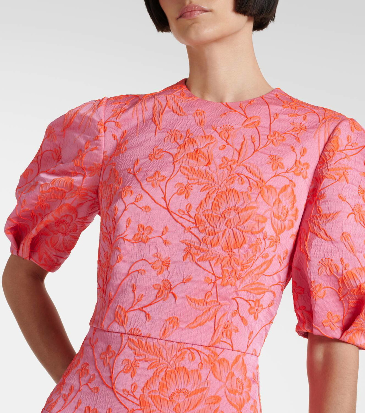 erdem orange dress ERDEM V-neck Maxi Dress | Orange