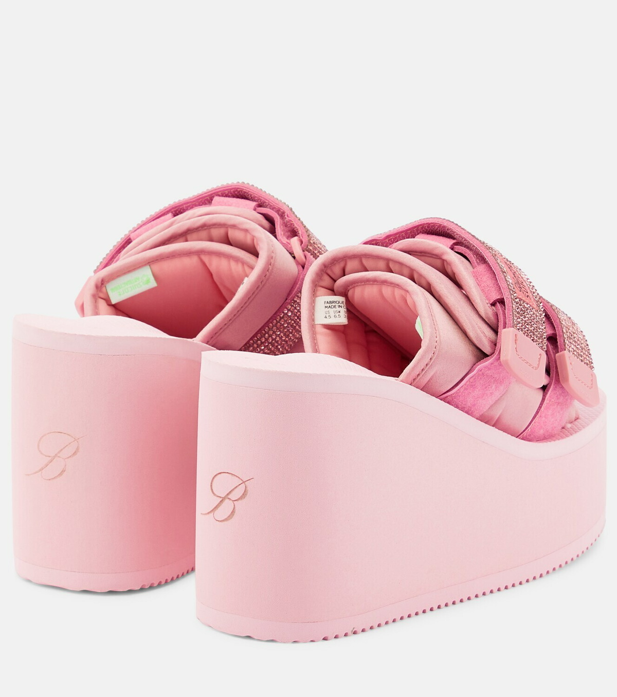 Blumarine X Suicoke Moto embellished platform slides