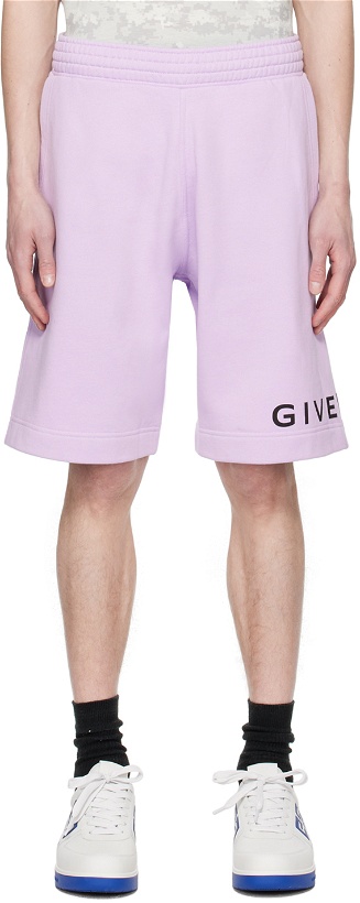 Photo: Givenchy Purple Printed Shorts
