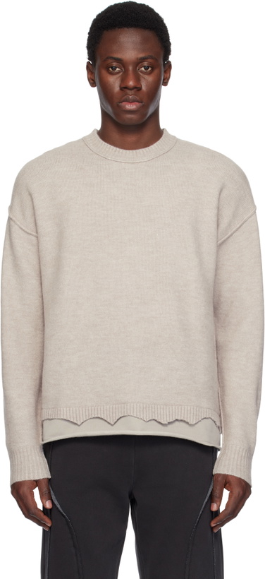 Photo: Izzue Taupe Layered Sweater