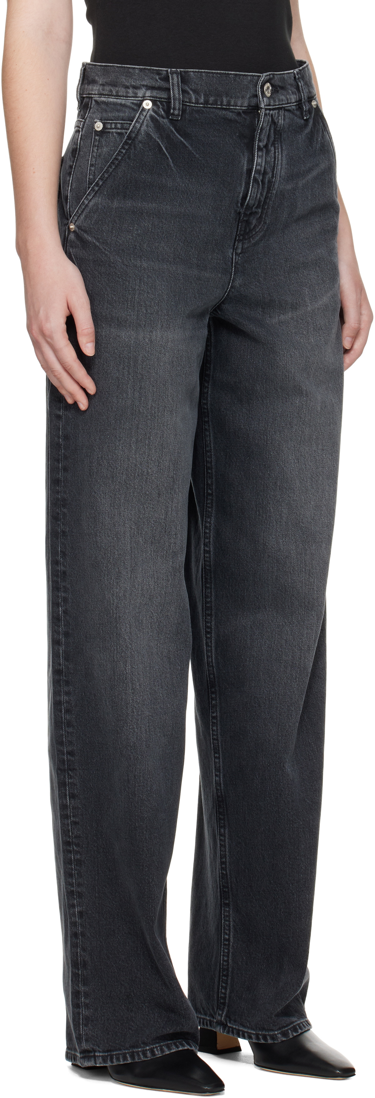 Kenzo Black Kenzo Paris Futura 2000 Edition Workwear Jeans
