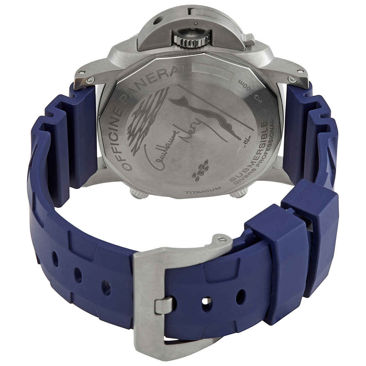 Panerai Submersible Chrono Guillaume Nery Edition Chronograph Automatic Shark Grey Dial Mens 47 mm Watch PAM00982