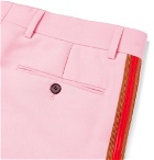CALVIN KLEIN 205W39NYC - Slim-Fit Striped Mohair and Wool-Blend Trousers - Men - Pink