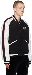 Palm Angels Black MoneyGram Haas F1 Edition 'Racing' Souvenir Bomber Jacket