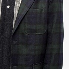 Beams Plus Men's 3B Flannel Jacket in Black Watch